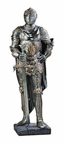 Design Toscano CL4256 Staty, Guld, Silver, 34.29 x 26.67 x 100.33 cm