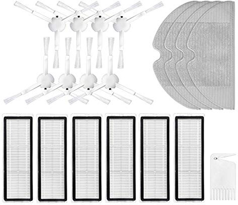 LICHIFIT Haupt-Seitenbürste HEPA-Filterteile Wischtuch Wasserkern Kamm für Mijia 1C Roboter Staubsauger Ersatzzubehör