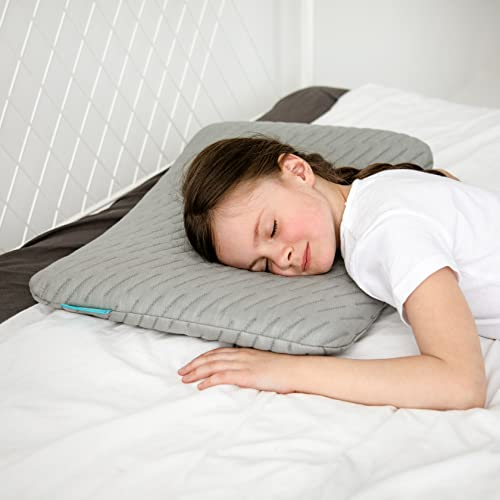 Cojín ortopédico Infantil de 5 cm de Altura con Funda de Almohada de bambú | Premium Memory Foam Niños Almohada | Almohada Cervical para niños y niños pequeños | Funda termorregulador (3 – 12 años)