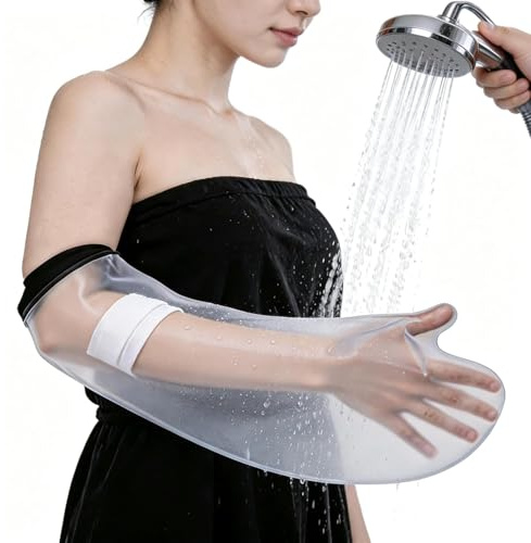 HKF HO KI HO Protege Platre Jambe Adulte,Protection Platre Jambe,Sac Etanche Platre Gardez Les Plaies Et Le Bandage Au Sec Pendant Le Bain (Adulte Bras)