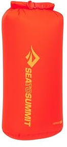 Sea to Summit - Lightweight Dry Bag L 13L - wasserdichte Aufbewahrung - Rollverschluss - Recycling-Gewebe - Befestigung & D-Ring - Wandern & Paddelsport - 22 x 20 x 45.9cm - Spicy Orange - 81g