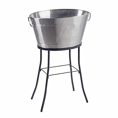 ice bucket, ice bucket gift Large Ice Bucket Stainless Steel Oval Large Simple Banquet Home Bar Creative Ice Bucket Barbecue Beer Bucket wine buckets for parties