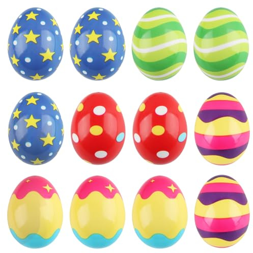 Ostereier Stressball Hillylolly 12 Stück Antistressball Erwachsene Kinder, Antistressball, Knetball Knautschball, Stressball für Kinder Erwachsene, Anti Stress Bälle, Ostern Party Geschenke Deko