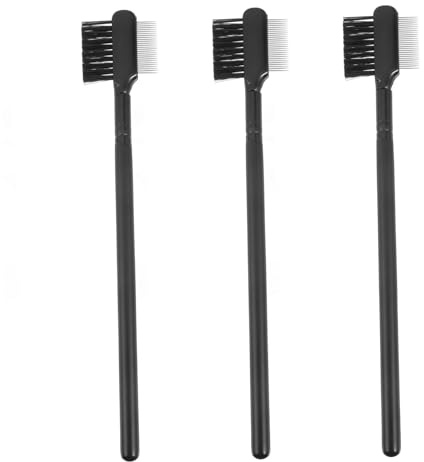 MAGICLULU 3 Pz pettine per sopracciglia a doppia testa pennello per sopracciglia trucco pettine per ciglia portatile portatili pennello per ciglia atrezzi doppio pennello per sopracciglia
