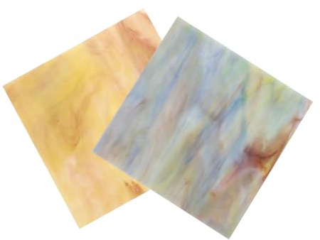 Plaques de Carreaux de Verre Colorées Faites Main, 2 Pièces | Art Soi-même, Fournitures de Bricolage Polyvalentes, pour Cathédrale et Création Décorative
