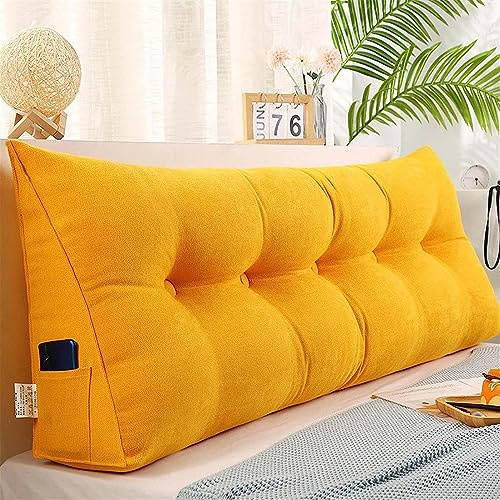 Almohada de lectura triangular con forma de cuña extraíble, cojín de apoyo lumbar para cama, sofá, dormitorio, 80 x 50 cm, comodidad y ayuda de posicionamiento