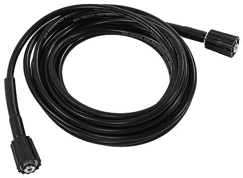 equlup 1/4 Zoll 30 Fuß Waschschlauch Hochdruckschlauch mit M22 14 mm/15 mm Anschlüssen Leichter Hochdruckreiniger Ersatz für Autowäsche Rasenhof (2 Ende M22 Einfügen 15 mm)