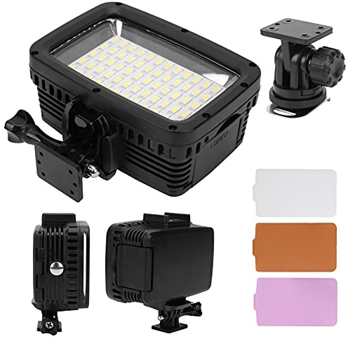 KIMISS SL101 40M Vattentät LED -fyllning Ljus 55006000K Hög Ljusstyrka Fotograferingsbelysning med 60 St -lysdioder för SLR -kamera Video Underwater Diving PC Material 416G