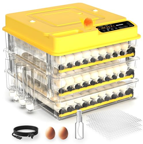 HavRixor 216 Egg Incubator for Hatching Eggs with Fully Automatic Egg Turning, Humidity Control by Bottles, Incubators for Chicken, Ducks, Quail, and Other Poultry Eggs, 360° View with Clear Window