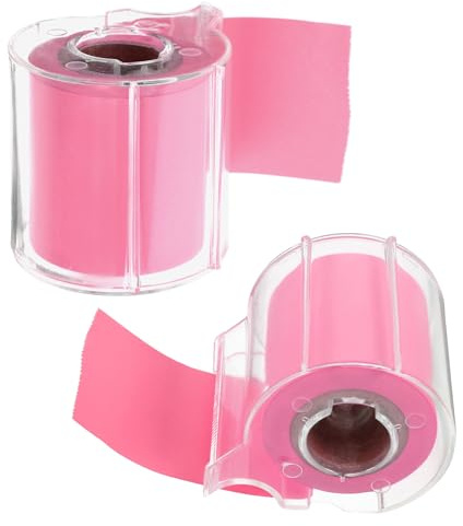 DOITOOL 2 Rollos de Notas Adhesivas Autoadhesivas Rosas Blocs de Notas Compactos de Papel Adhesivo Fuerte Pegatinas en Casa y Oficina Suministros Portátiles para Recordatorios