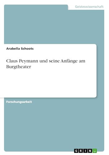 Claus Peymann und seine Anfänge am Burgtheater
