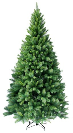 RS Trade HXT 1101 Colorado-Mix 240 cm künstlicher PVC Weihnachtsbaum (Ø ca. 137 cm) 1560 Spitzen - Schnellaufbau Klappsystem, schwer entflammbar, unechter Tannenbaum inkl. Christbaum Ständer