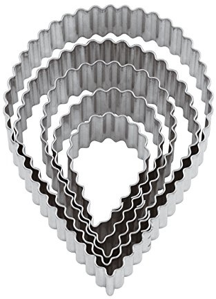 PADERNO überbacken Cutter Tropfen 5 piezas, Silber
