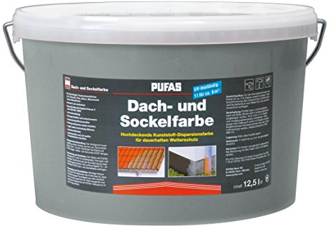 PUFAS Dach- und Sockelfarbe steingrau 12,5 Liter