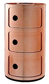 Kartell Componibili, 3 element, koppar, rund bas