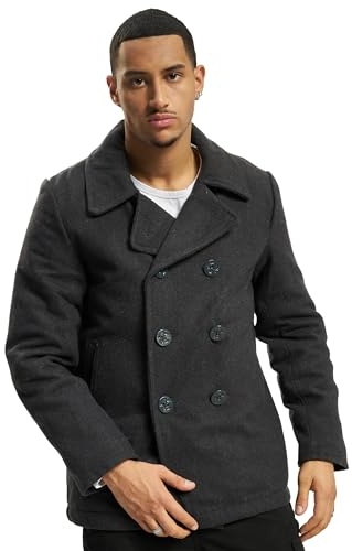 Brandit Pea Coat, Uomo, anthrazit, 3XL