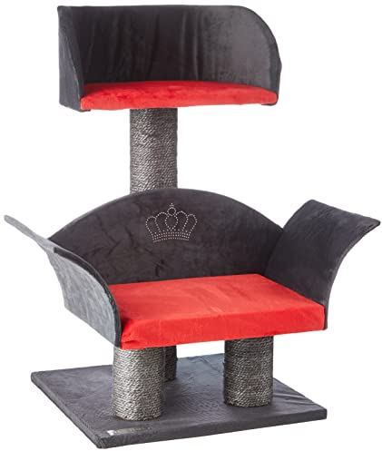 Kerbl Pet Kratzbaum Lounge Deluxe grau/rot, Höhe: 70cm