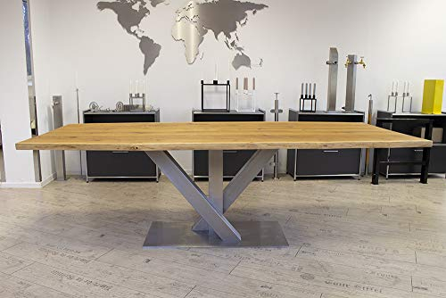 KTC Tec Kreuzgestell Edelstahl V2A Venedig 100x100 L1200 Tischgestell Küchentisch Esstisch Tischuntergestell X-Gestell