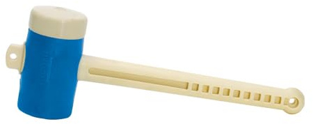 Karl Dahm Gummihammer hart weich 55 mm, Schonhammer mit Kunststoffstiel für Fliesen Naturstein Mosaik Platten und Verlegearbeiten 11561