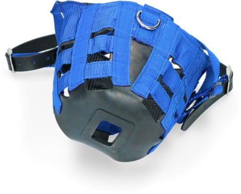 Excellent Pferd Maske - Gesichtsmaske - Vollblut - Maulkorb - Anti-weiden - Blau