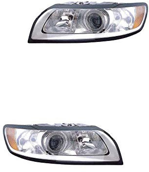 Halogen Scheinwerfer Set links & rechts Hauptscheinwerfer Frontscheinwerfer H7/H9 chrom für Model V50 MW 545 S40 II 544