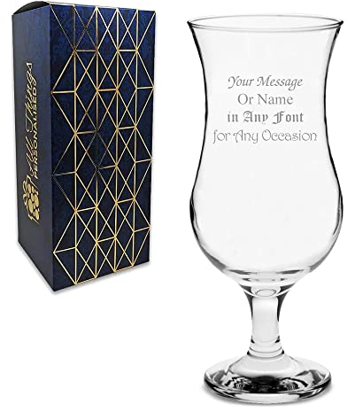 Personalised Engraved 16oz Cocktail Glass, Gift Boxed, Personalise with Any Message
