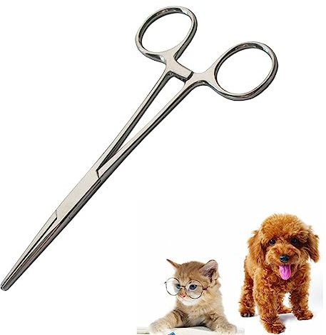 Pinzas para pelo de oreja de mascota tijeras para el cuidado de mascotas clip de cuidado de mascotas para limpiar la oreja para quitar el pelo de mascotas