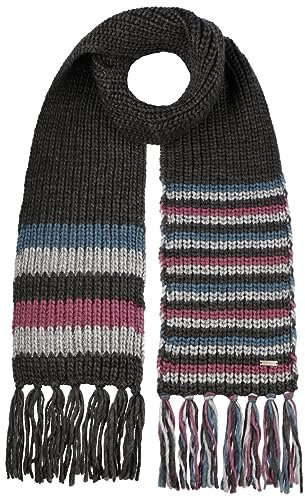 Seeberger Camatta Strickschal Damenschal Winterschal Fransenschal Damen - mit Fransen Winter Herbst-Winter - One Size anthrazit