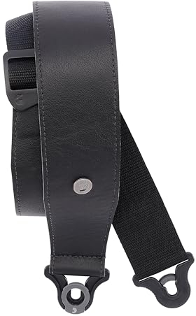 D'Addario Comfort Leder Auto Lock Gitarrengurt, Schwarz
