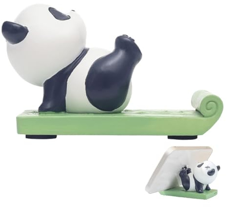 Eabdice Support Téléphone Portable, Support Téléphone Animalier, Support Téléphone Portable Très Mignon Qui Vous Permet Vous Concentrer sur la Dégustation Aliments(Panda)