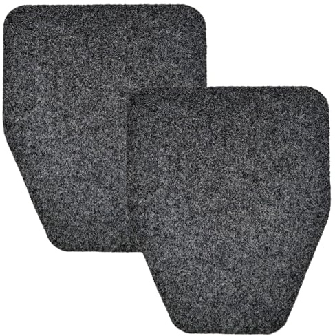 LYMOI Lot de 2 tapis de sol antidérapants pour urinoir, absorbant l'eau, tapis d'urinoir commercial, pour toilettes, bureau, salle de bain, toilettes, dos en caoutchouc antidérapant, lavable
