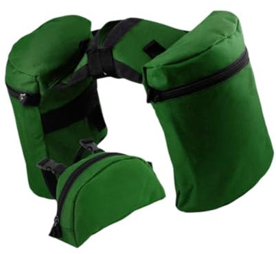 Perfeclan Horn Bag Pommel Pocket Combo Trail Riding, Saddle Bags Gift, Equestrian Sports Trendy Long Distance Saddle Horn Bags Set, Green