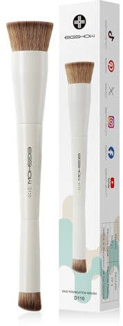EIGSHOW Foundation & Concealer Pinsel, Makeup-Pinsel mit zwei Enden für makellose Foundation-Abdeckung, Präzisions-Concealer, vegan und frei von Tierversuchen (D110 Beige)