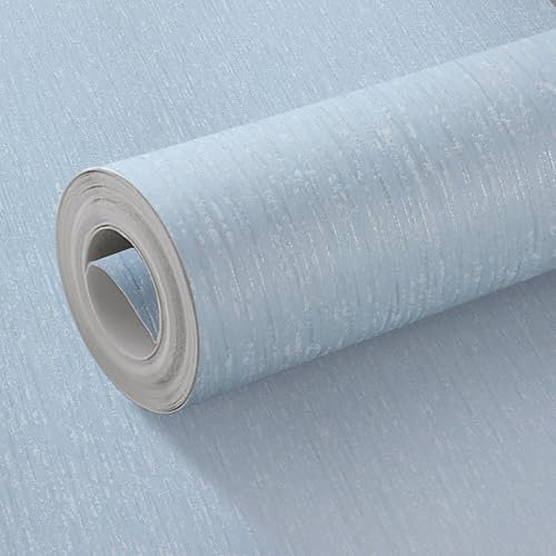 Beswitory Blue Concrete Effect Wallpaper Blue Thick Industrial Cement Textured Distressed Concrete Wallpaper Decorative Luxury Wall Paper Roll Living Room Hallway Bedroom Wallpapers