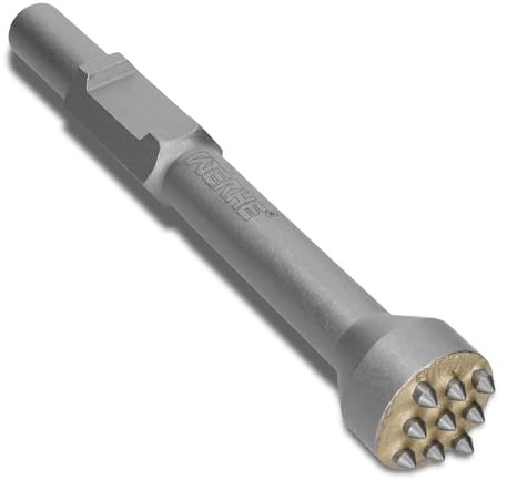 WERHE® HEX30 stockmejsel 9 tänder 270mm lång, cirkel ⌀45mm - Hammermejsel för elektriska demoleringshammare - buskhammare, för hamring av betong