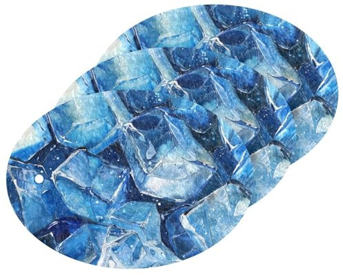 Cubos de hielo transparentes azules absorbentes y estropajos de cocina, esponjas decorativas multiusos para lavar platos, para limpiar sartenes de cocina, vajilla y utensilios de cocina antiadherentes