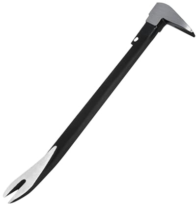 Flat Nail Puller - Carbon Steel Utility Claw Bar, Carpenter Pry Bar, Mini Crowbar with Cats Paw Naail Remover | Heavy-Duty Nail Removal Tool, Efficient Nails Puller for Carpentry Fencing Projects
