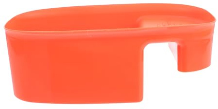 Cabilock Multifunction Saddle-Shaped Kitchen Sink Basket Strainer Corner Hanging Drain Basket for Vegetable Washing and Food Draining Orange Mesh Colander for Home Kitchen Organization