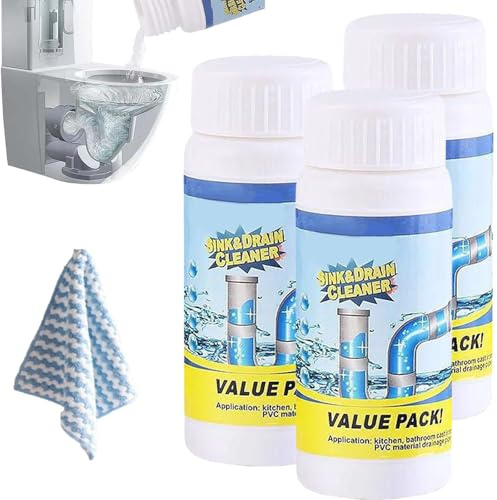Vollstern Abflussreiniger Schaum Extra Stark, Rohrreiniger Extrem Stark, Wild Sink And Drain Cleaner, Hochwirksamer Rohrreiniger Mit Aktivschaum, Für Küche, Bad, Toilette Und Balkon Alle Rohre (3Pcs)