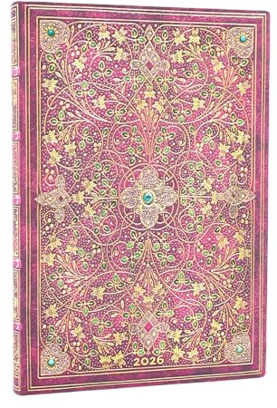 Paperblanks | 2026 Diamantenes Thronjubiläum | Sangorski & Sutcliffe | 12-Monatskalender Flexi | Midi | Vertikal | Elastikband-Verschluss | 176 Pg | 100 GSM