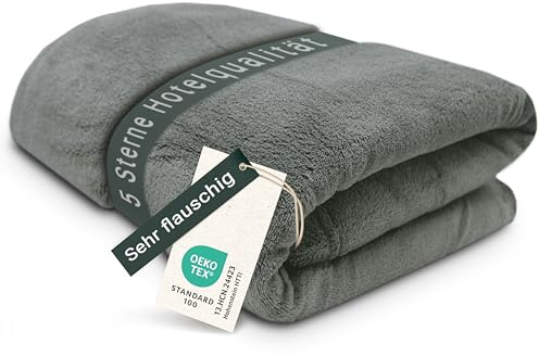 ZOLLNER Kuscheldecke flauschig in 150x200 cm - super kuschelige und warme Sofadecke - waschbar bis 95°C - atmungsaktive Mikrofaser in Taupe - Hotelwäschequalität - Oeko Tex® Zertifiziert