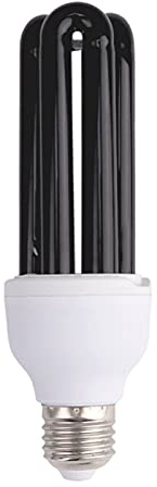 Akynite Lampadina UV Nera E27 40W, Luce di Wood UVA 365nm, AC 230V CFL Lampadina a Raggi UV per Neon Fluo Party, Vernice Carrozzeria, Festa di Compleanno, Halloween