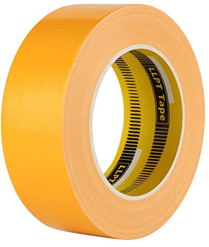 LLPT Cinta Adhesiva | Amarillo | 40MM*30M*0.28MM | General Cinta de Tela | Adhesivo Fuerte | para Cajas Envíos Manualidades de Bricolaje Decoración Interior y Exterior(DT407)