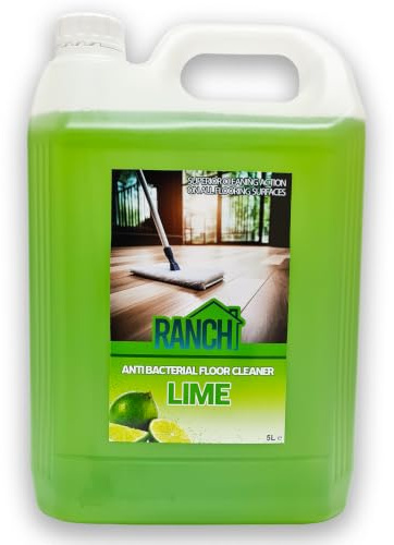 Ranch Antibacterial Floor Cleaner, Wood Floor Cleaner Liquid Laminate 5L | Lime Scent Professional-strength cleaner for laminate, wood and tile floors, cuts grease and dirt, fresh fragrance