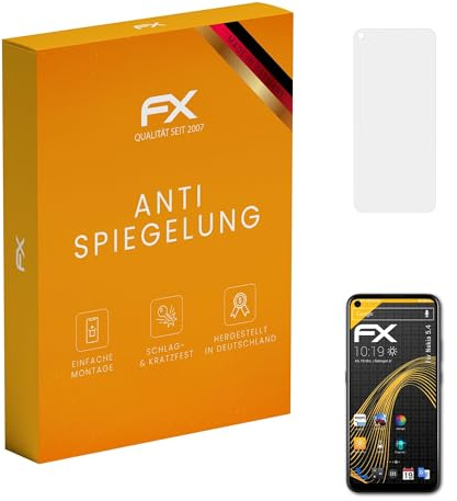 atFoliX Displayfolie kompatibel mit Nokia 5.4 Schutzfolie, entspiegelnde und stoßdämpfende FX Folie (3X)