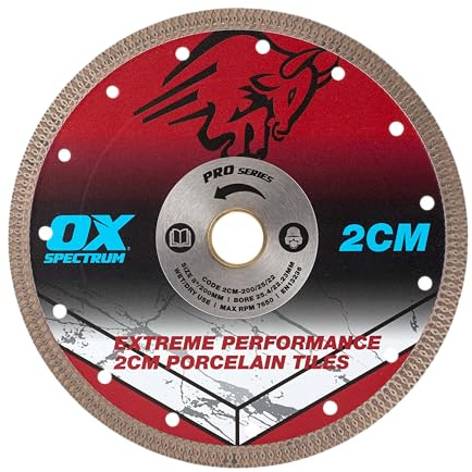OX Pro Porzellanschneideklinge, 2 cm, 200/25,4/22,23 mm, Blau