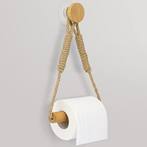 Porta Carta Igienica Vintage,porta carta igienica legno Portarotolo Porta Carta Igienica da Parete Autoadesivo Bagno con Autoadesive e Avvitabili Porta Carta Igienica In Legno Naturale