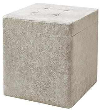 Sitzhocker Sitzbank Aufbewahrungsbox mit Stauraum, Sitzwürfel Sitztruhe mit Deckel, Sitzpuff Outdoor, Pouf Hocker, Platzsparend, für Wohnzimmer, Flur, Kinderzimmer