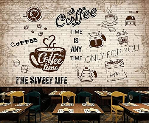 Papel Pintado Pared 3D De Ladrillos De Café Mural Papel Pintado Infantil Papel Tapiz Fotomurales Decorativos Pared Wallpaper