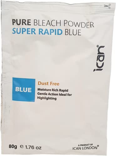 ican london dust free rapid blue hair bleach powder 80 g